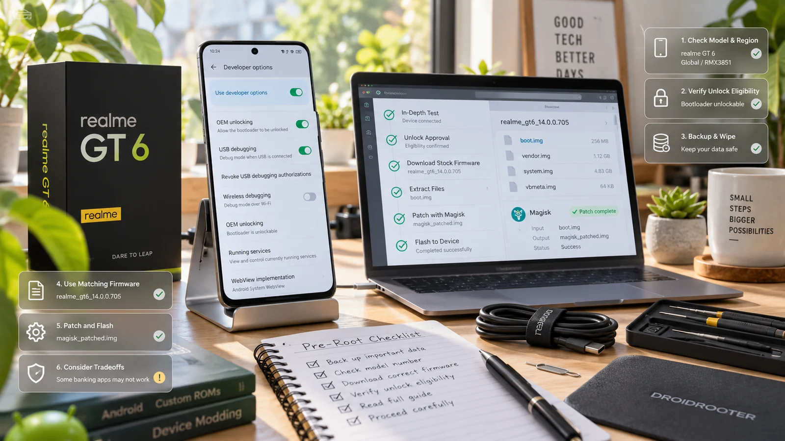 Realme GT 6 rooting and bootloader unlock challenges