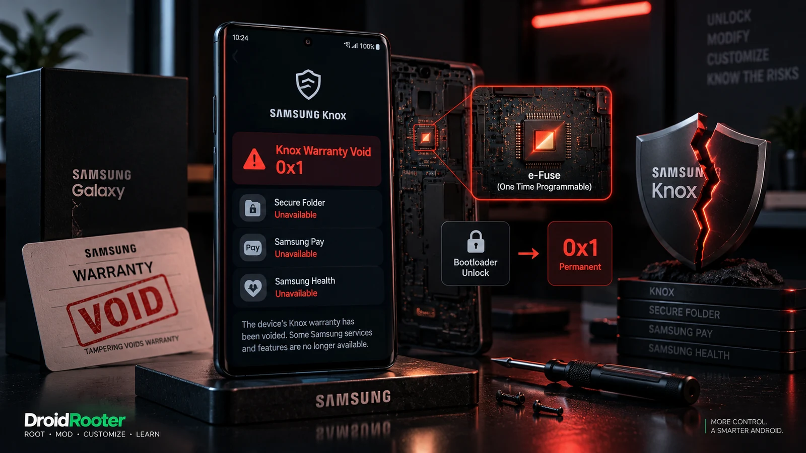 Samsung Knox warranty status and rooting trade-offs