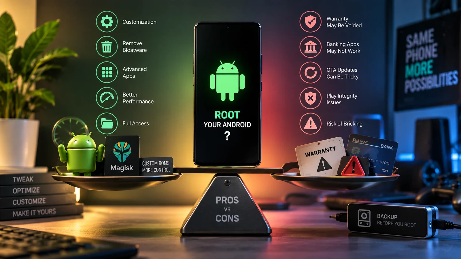 Reasons for and against rooting an Android phone