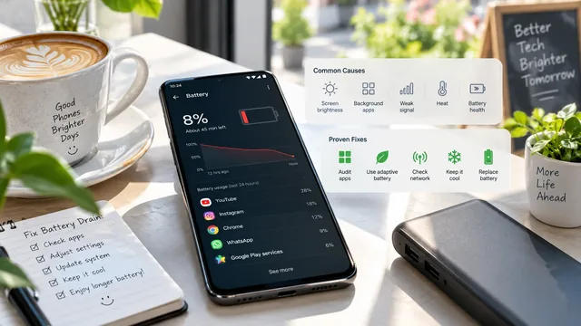 Android phone showing battery percentage and charging icon