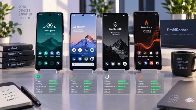 Best custom ROMs Android 2026 LineageOS Pixel Experience GrapheneOS
