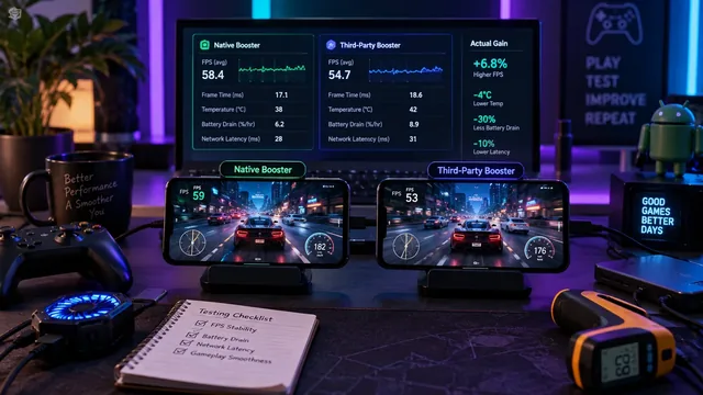 Multiple Android game booster apps tested side by side