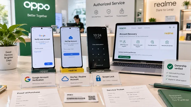Oppo and Realme account bypass — CPF FRP Screen Lock layers