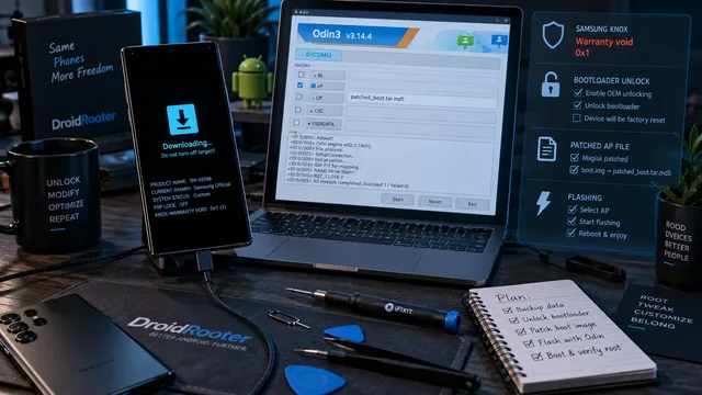 Samsung Galaxy rooting 2026 with Odin and Magisk