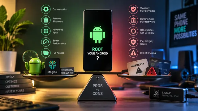 Android phone with root decision pros and cons